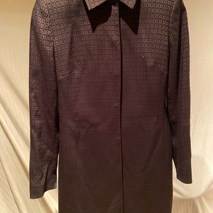 Tahari Black and Brown Long Suit Jacket Size 6
